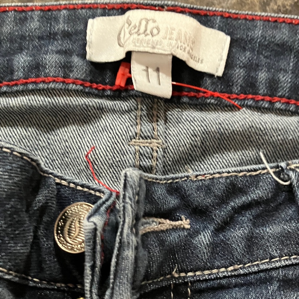 Cello Dark Blue Jeans with Red Stitching
